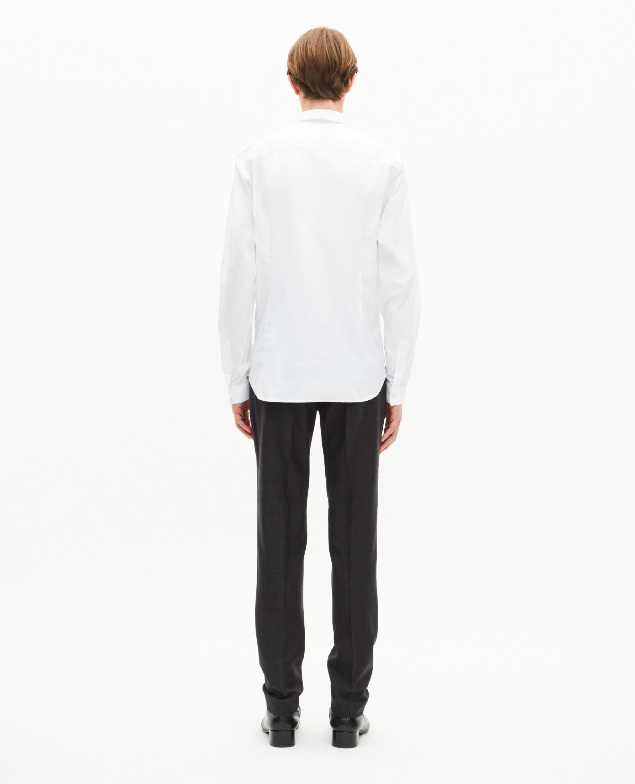 Chemise formelle slim en popeline blanche