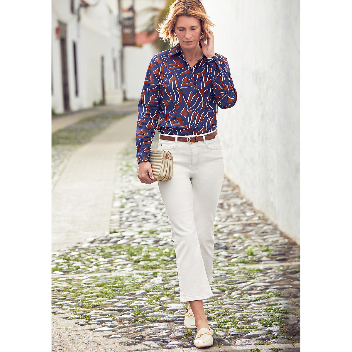 COLEÇÃO LA REDOUTE<br>Conjunto de 2 cintos com fivela dupla