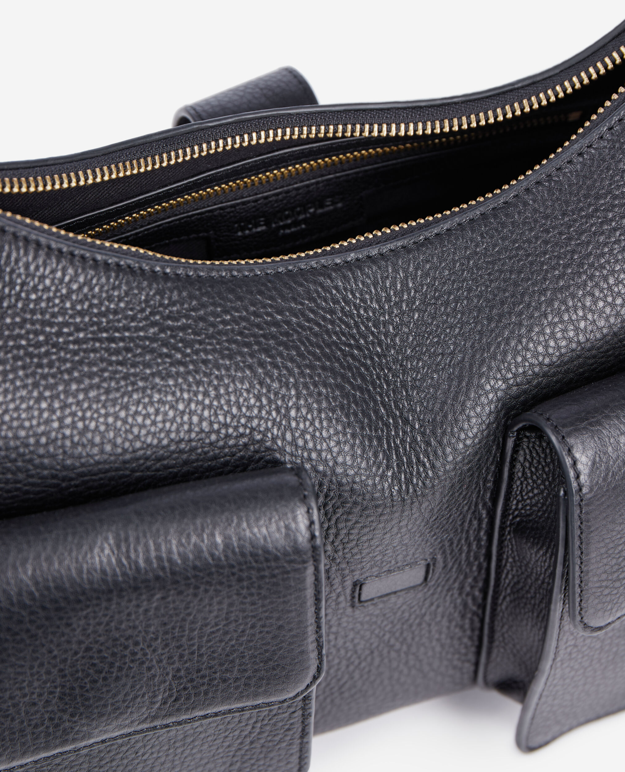 Sac Amelia en cuir grainé noir