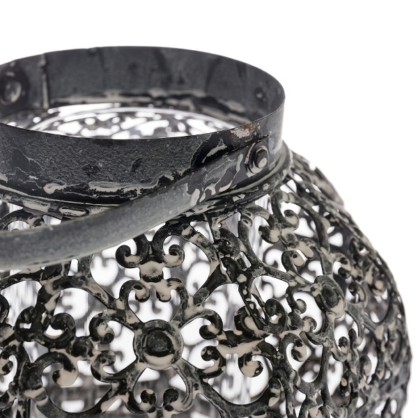 Metalllaterne MELTEM - silberfarben - rund