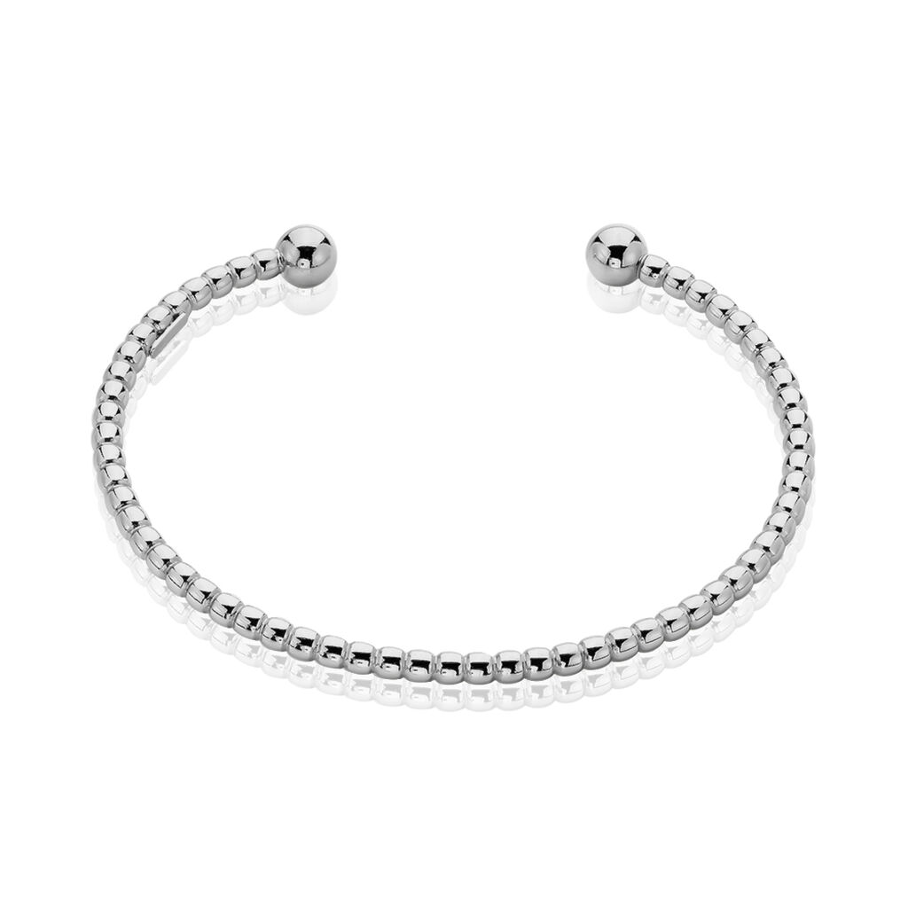 Bracelet Jonc Gania Argent Blanc