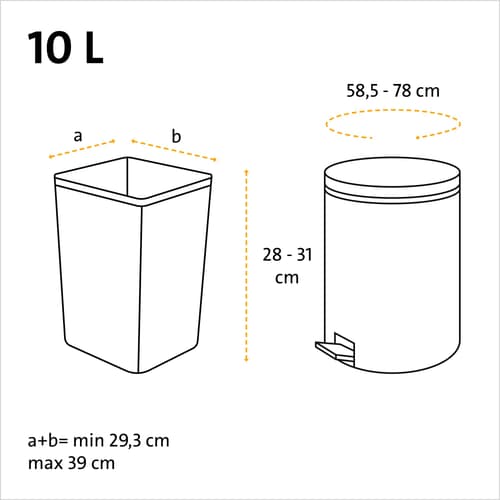 Swirl 10 l Bio-Müll Folienbeutel mit Tragegriff quer