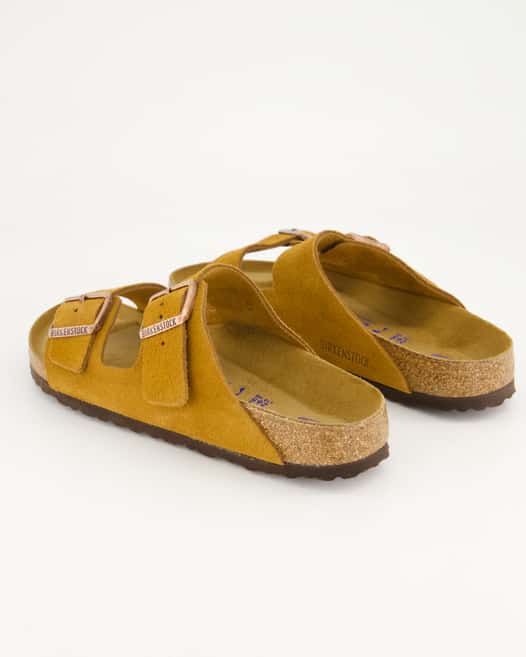 Birkenstock Arizona Weichbettung Pantoletten in Braun