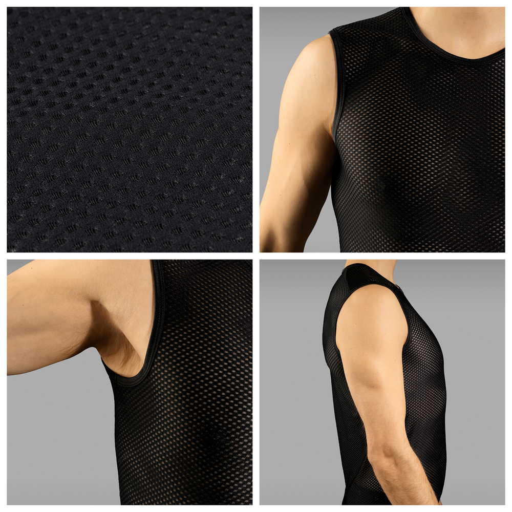 GripGrab 3pak Ultralight Mesh svedundertrøje uden ærmer sort