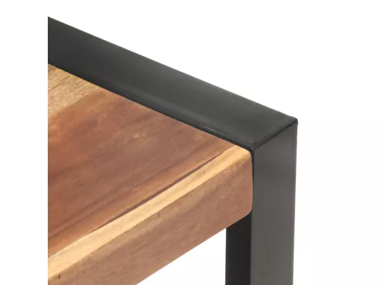 Meuble TV 120x35x45 cm Bois massif avec finition miel