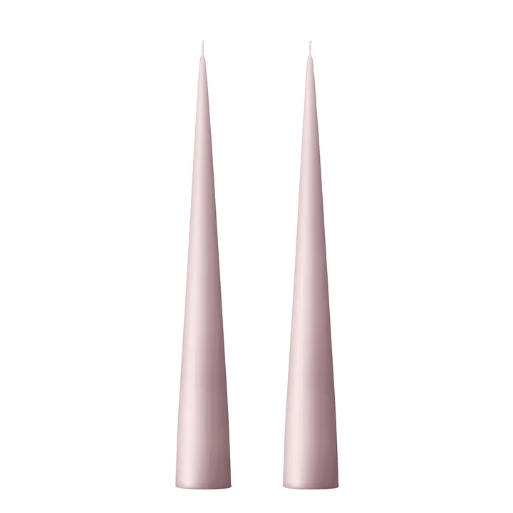 ester & erik - Kegelkerze, 37 cm, No. 52, soft rose / matt (2er-Set)
