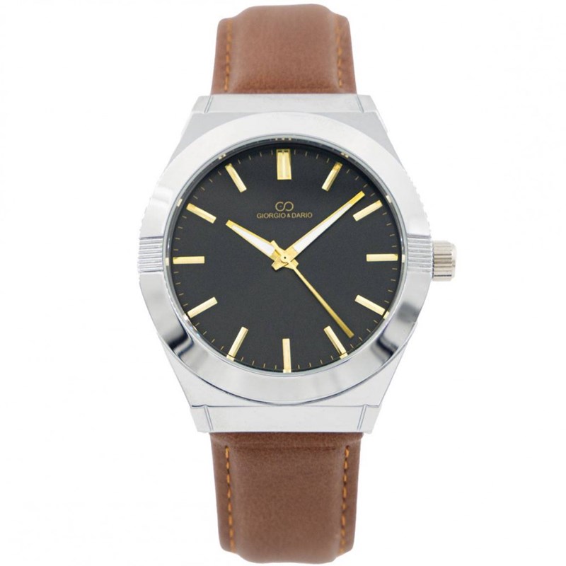Montre Homme GIORGIO bracelet Cuir Marron