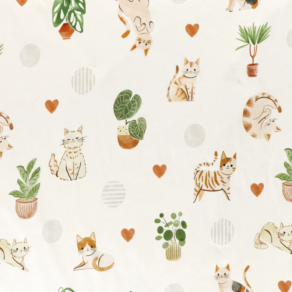 Origami Maison Couverture Chamois Jersey - Chats