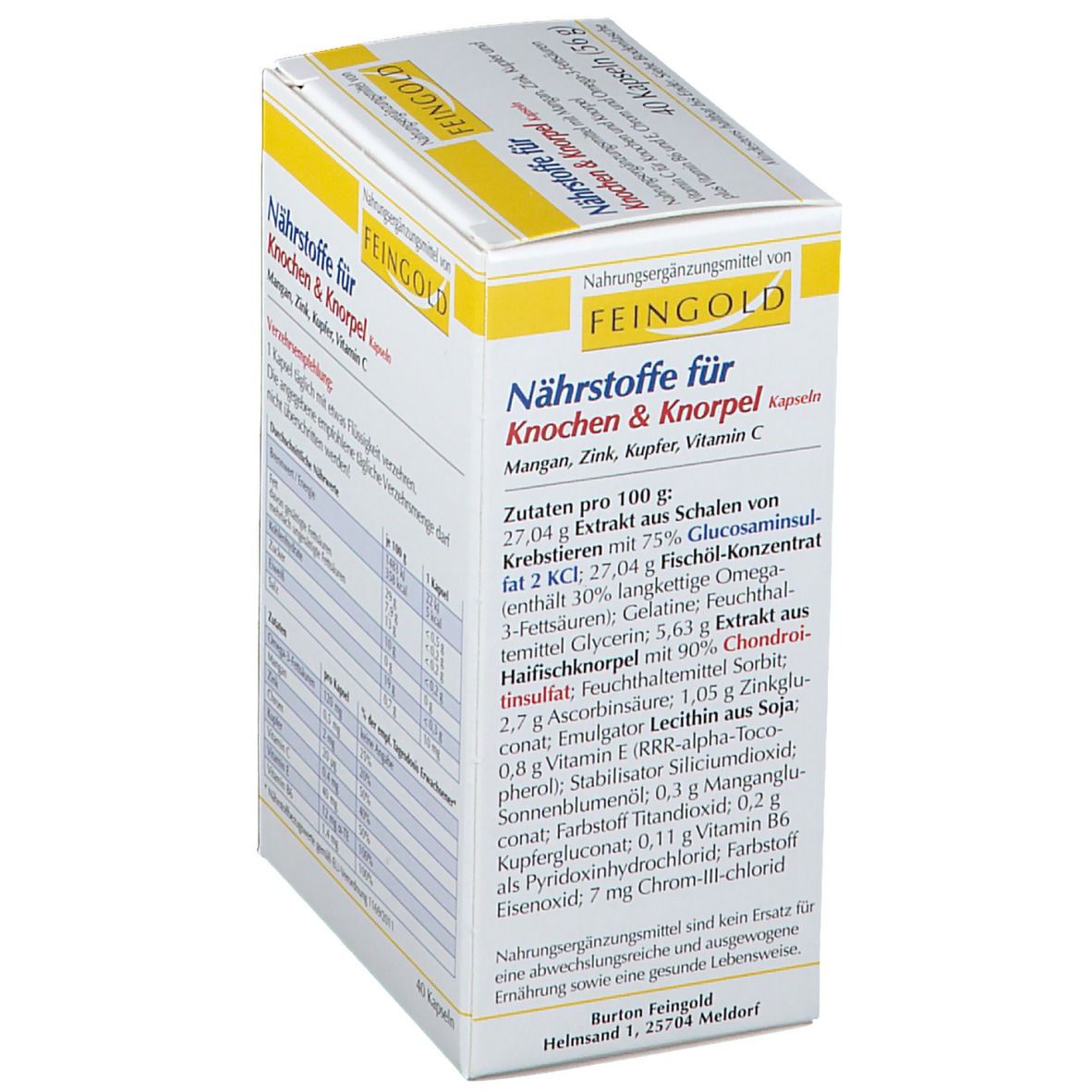 Nährstoffe für Knochen und Knorpel Feingold