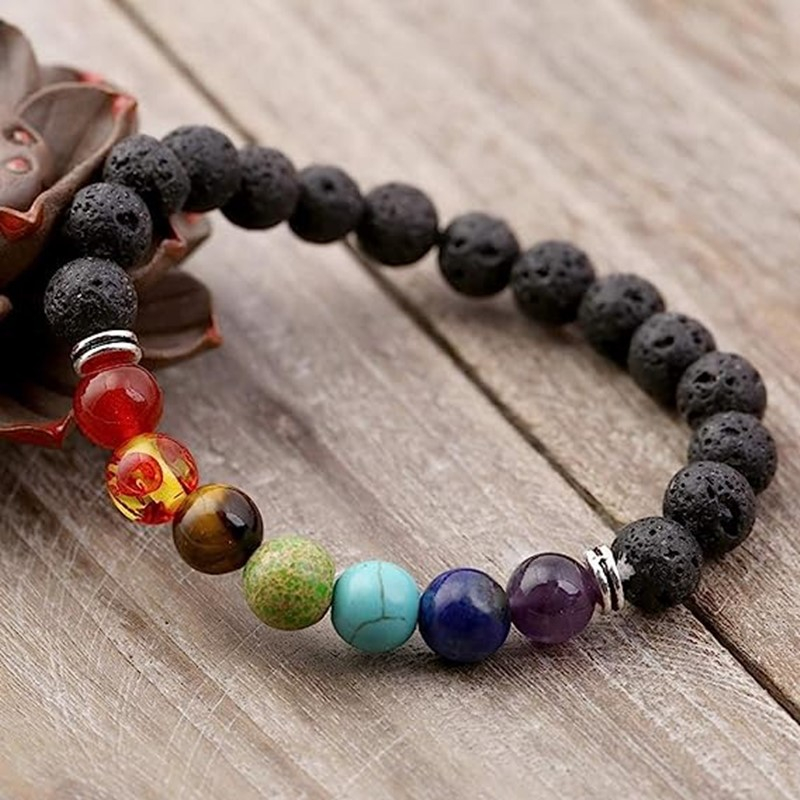 (22-tlg. Set) Naturstein Kristall Kit mit Verschiedenen Edelsteinen / Halsketten / Armband inkl. Holzbox- Bunt