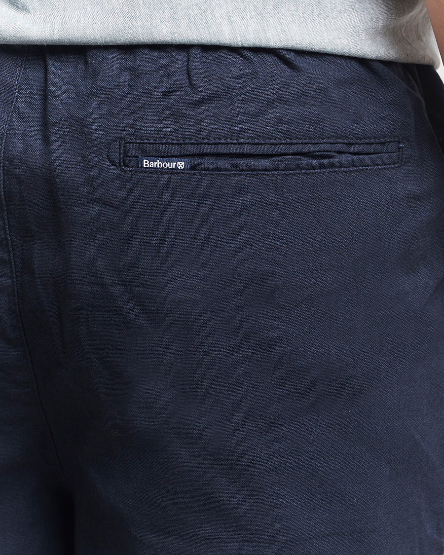 Barbour Lifestyle Cotton/Linen Relaxed Shorts Navy