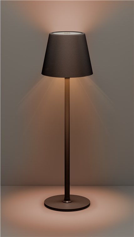 (37x11cm) LED Akku Tischleuchte Home Deko Nachttisch Lampe Kabellose Beleuchtung mit Touch Steuerung IP44 (77673) - Schwarz / Warmweiss