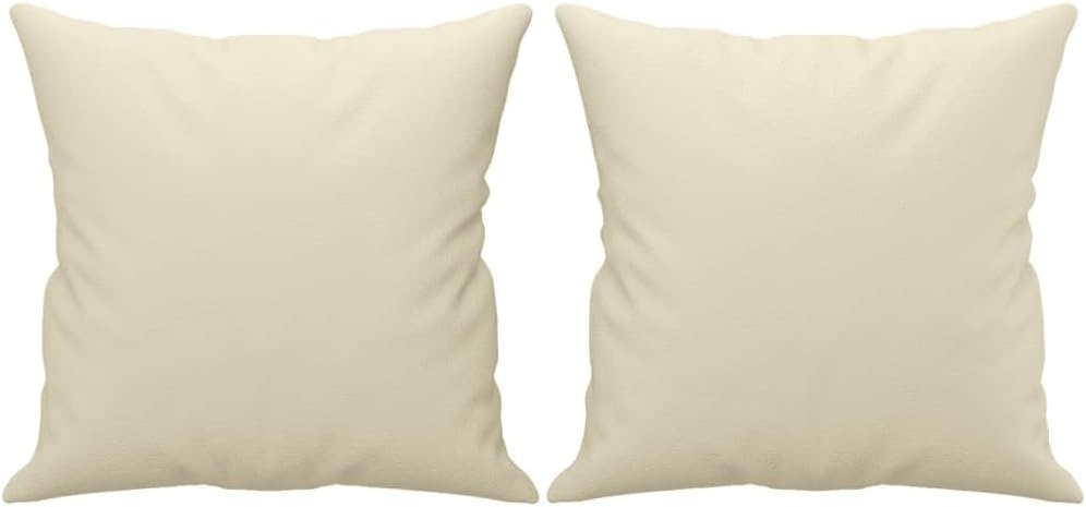 2 Sitzer(120cm) + 2 Sitzer Sofa (140cm) +Fußhocker mit Kissen Couch Loungesofa Sessel Kunstleder Creme
