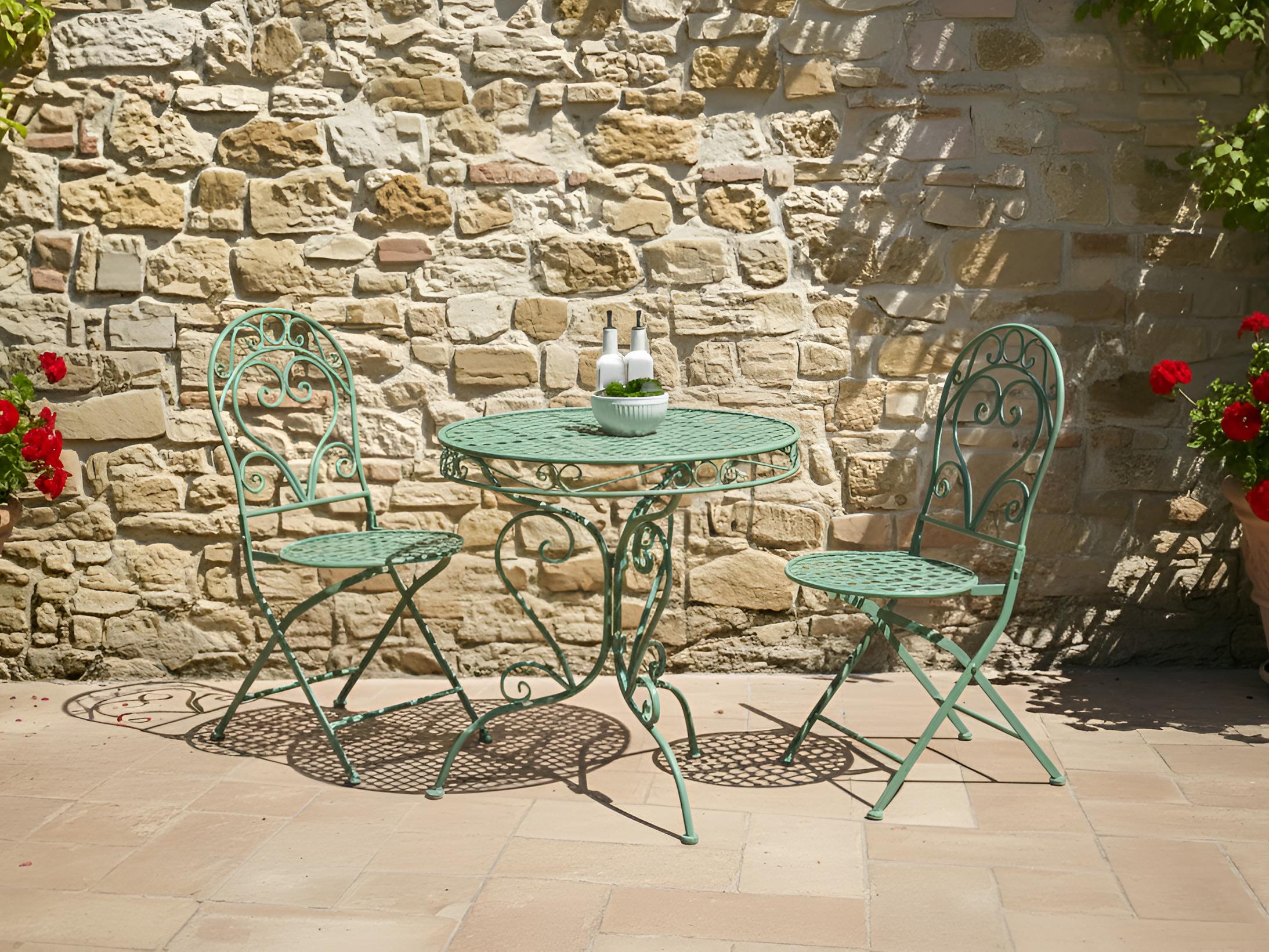Bistroset ALBINIA Metaal Groen
