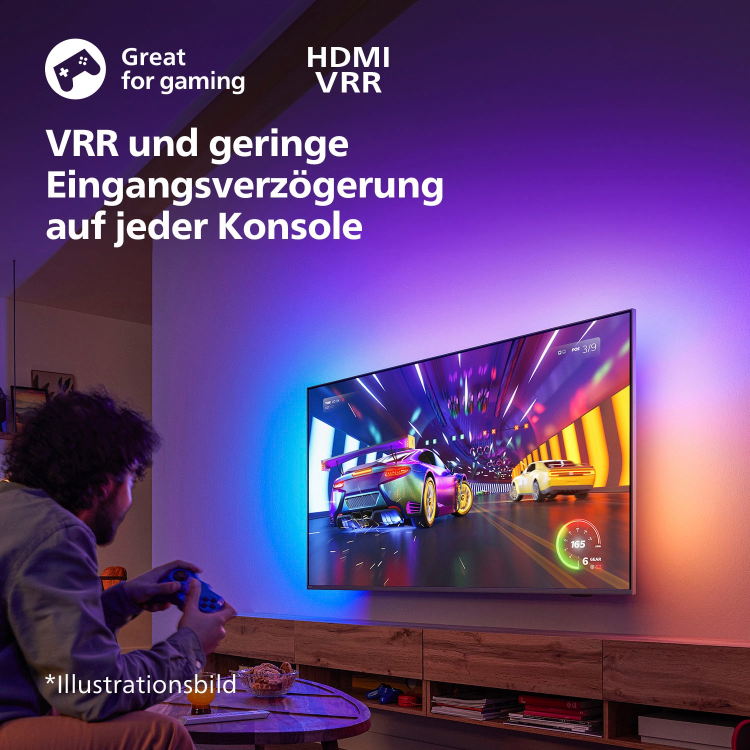 Philips LED-Fernseher »43PUS8349/12« 108 cm/43 Smart-TV WLAN, Dolby Atmos Sound, Ambilight (3-seitig)