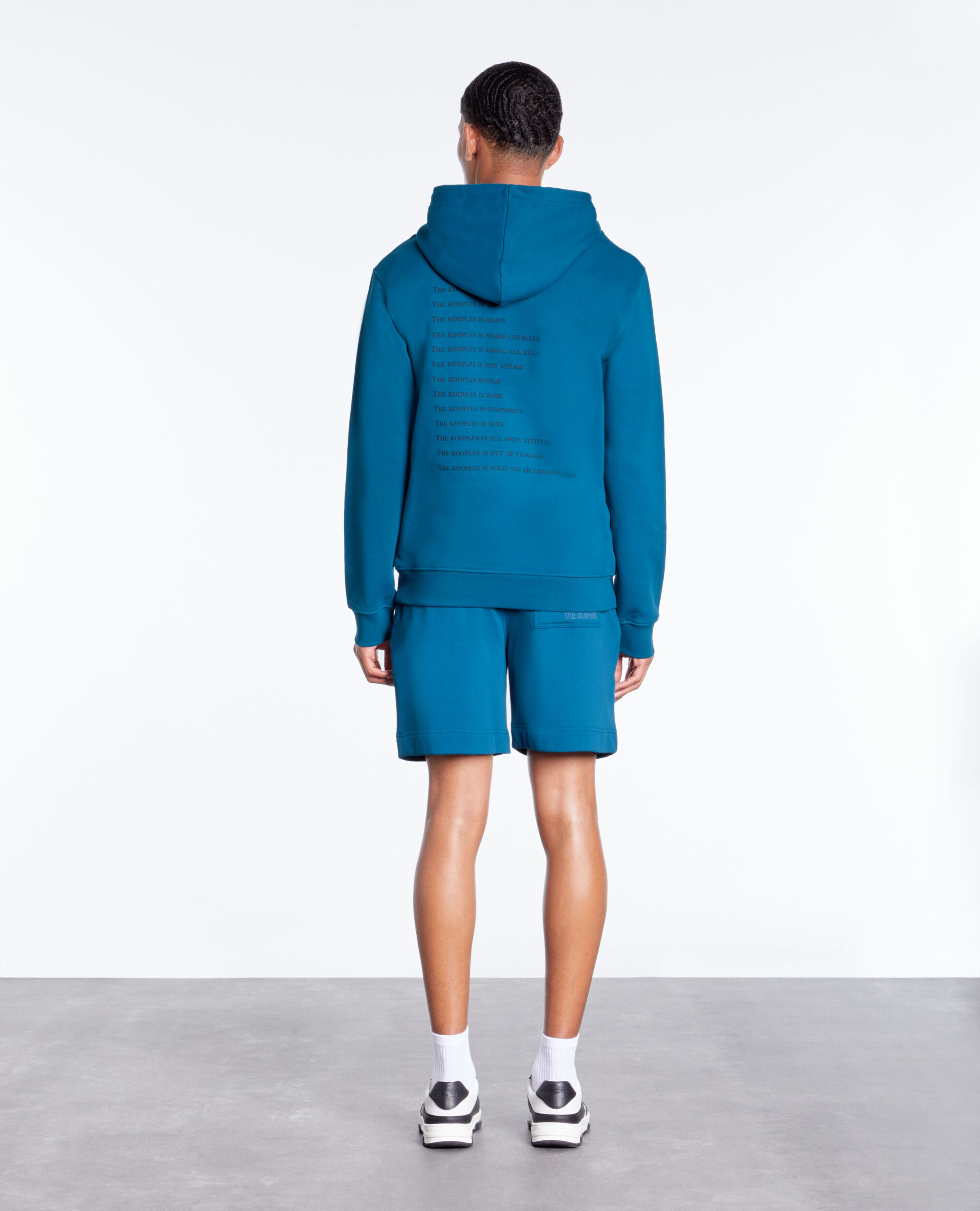 Sweatshirt What is bleu à capuche