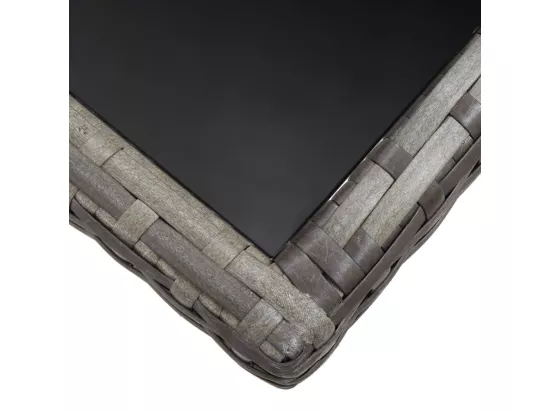 Ensemble à manger de jardin 5pcs Résine tressée Anthracite gris
