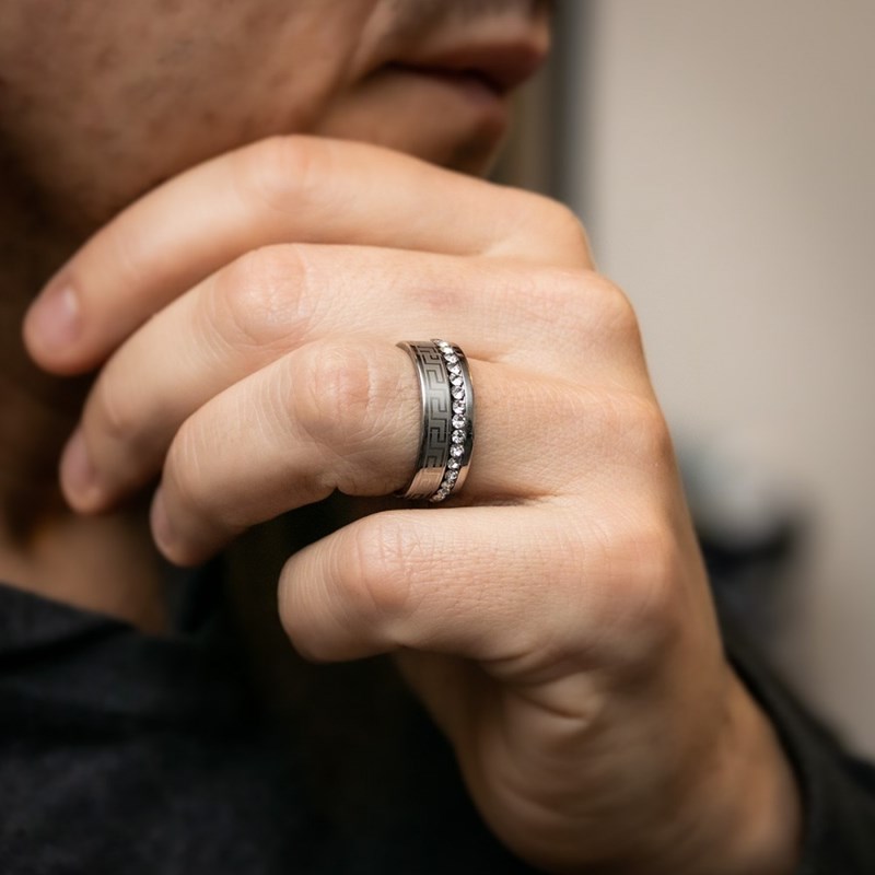 Bague Anneau Homme Acier EAQUE