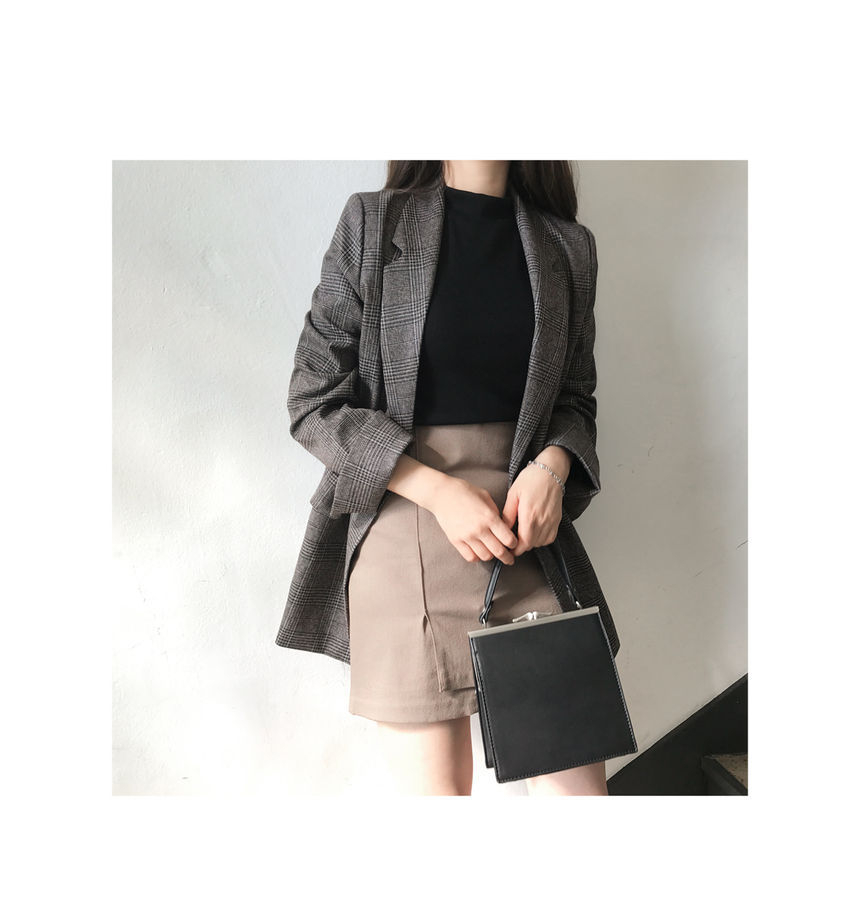 Soswift - Dubbelrijs geruite blazer