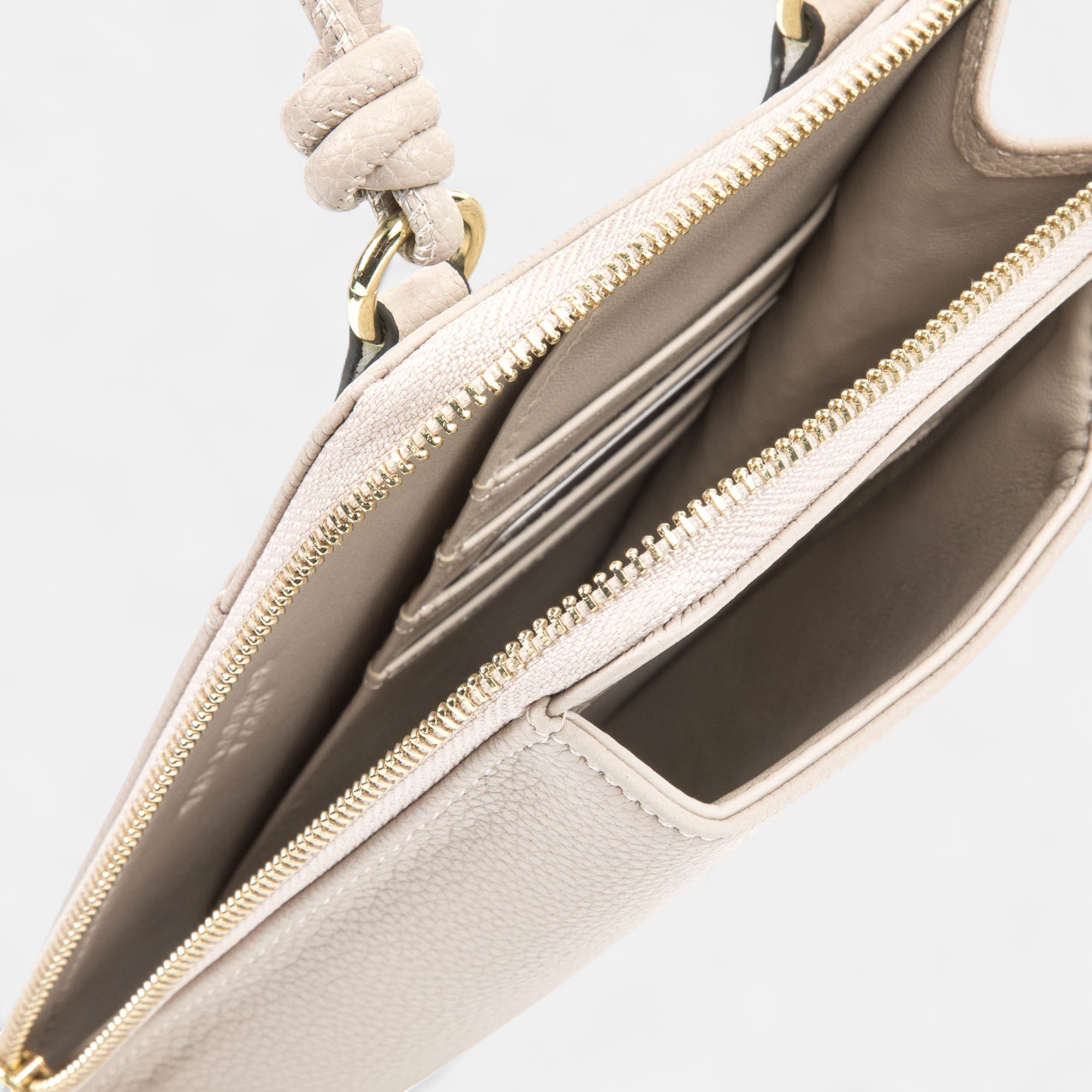 Pochette pour téléphone beige