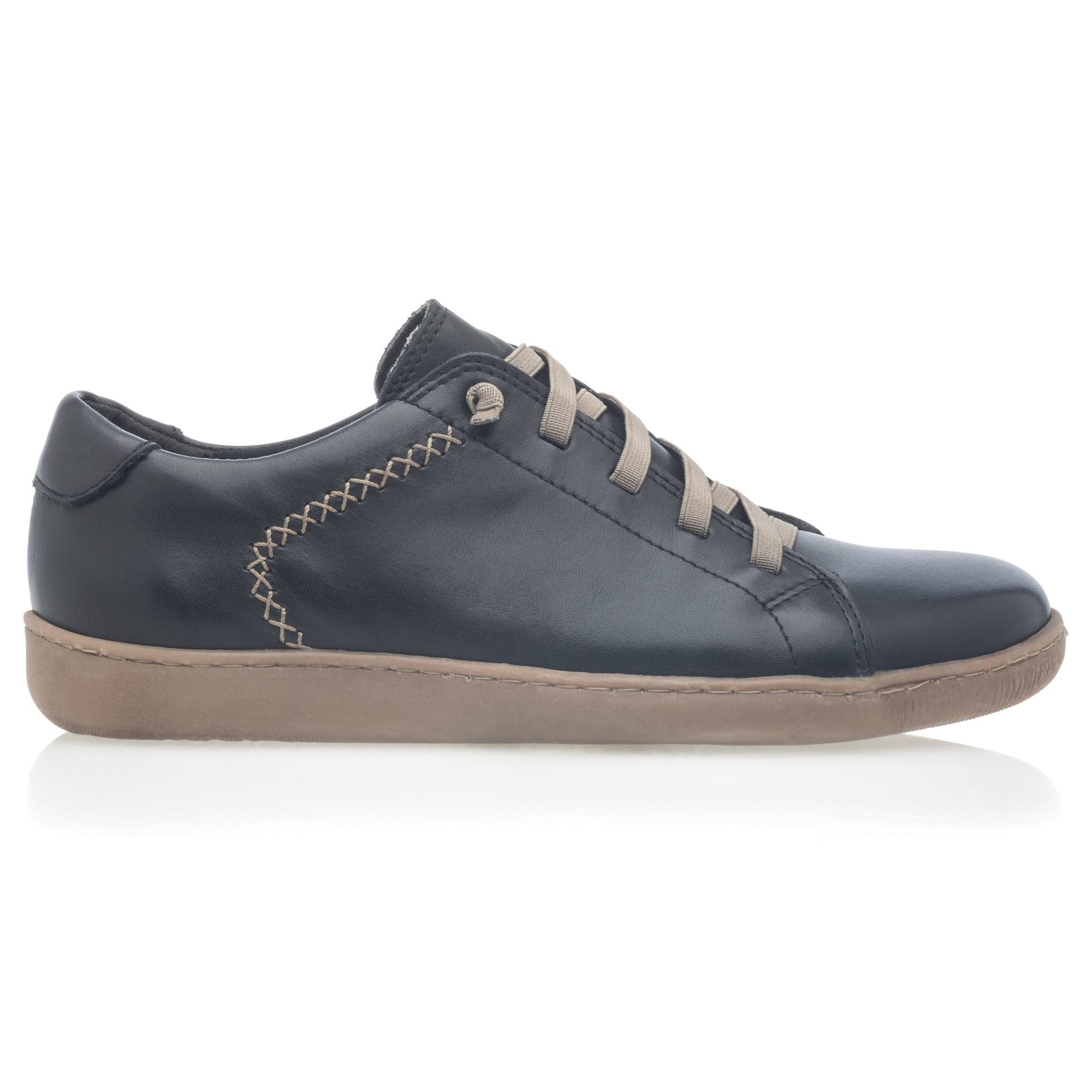 Baskets basses Femme en cuir noir