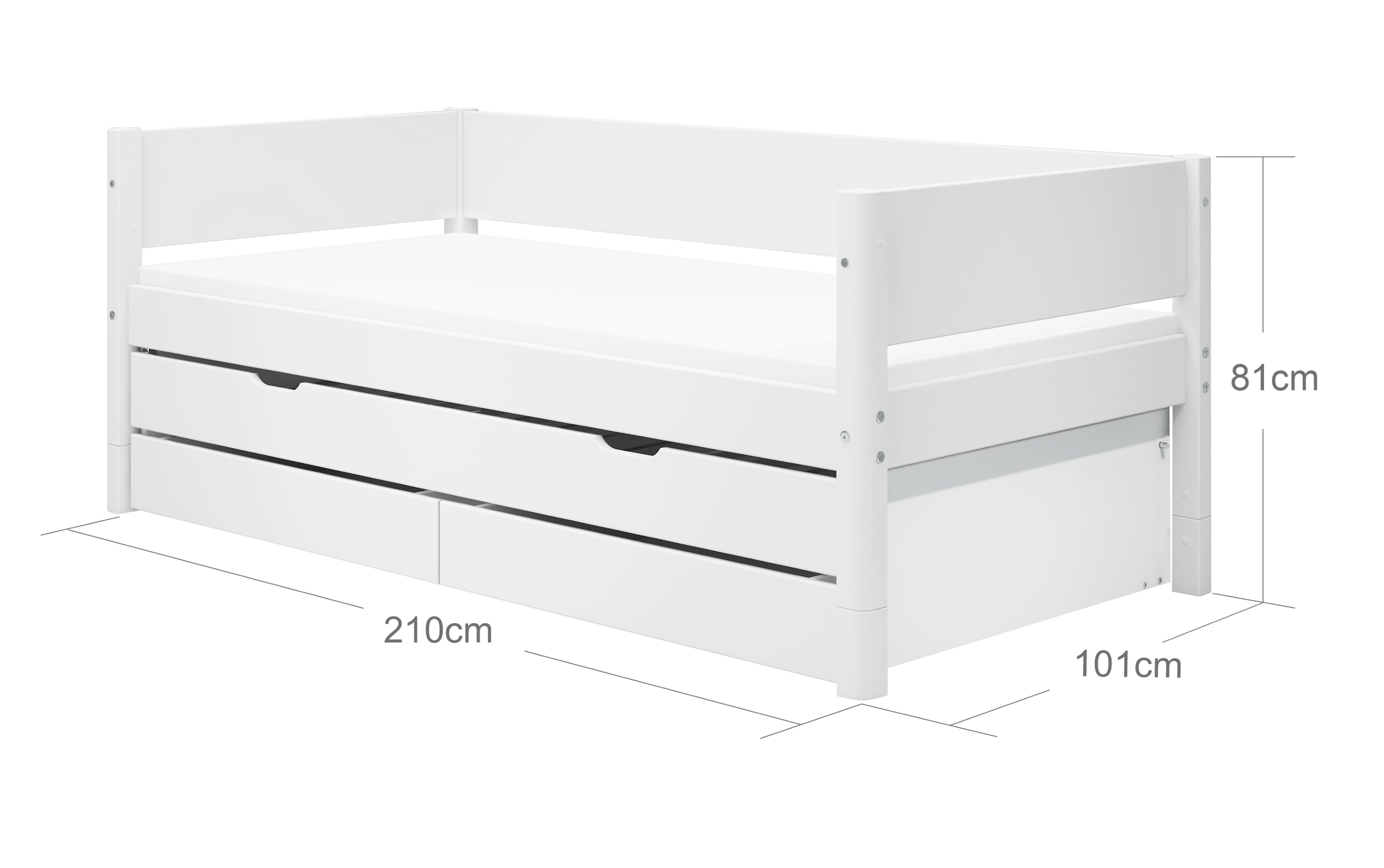 Einzelbett FLEXA WHITE