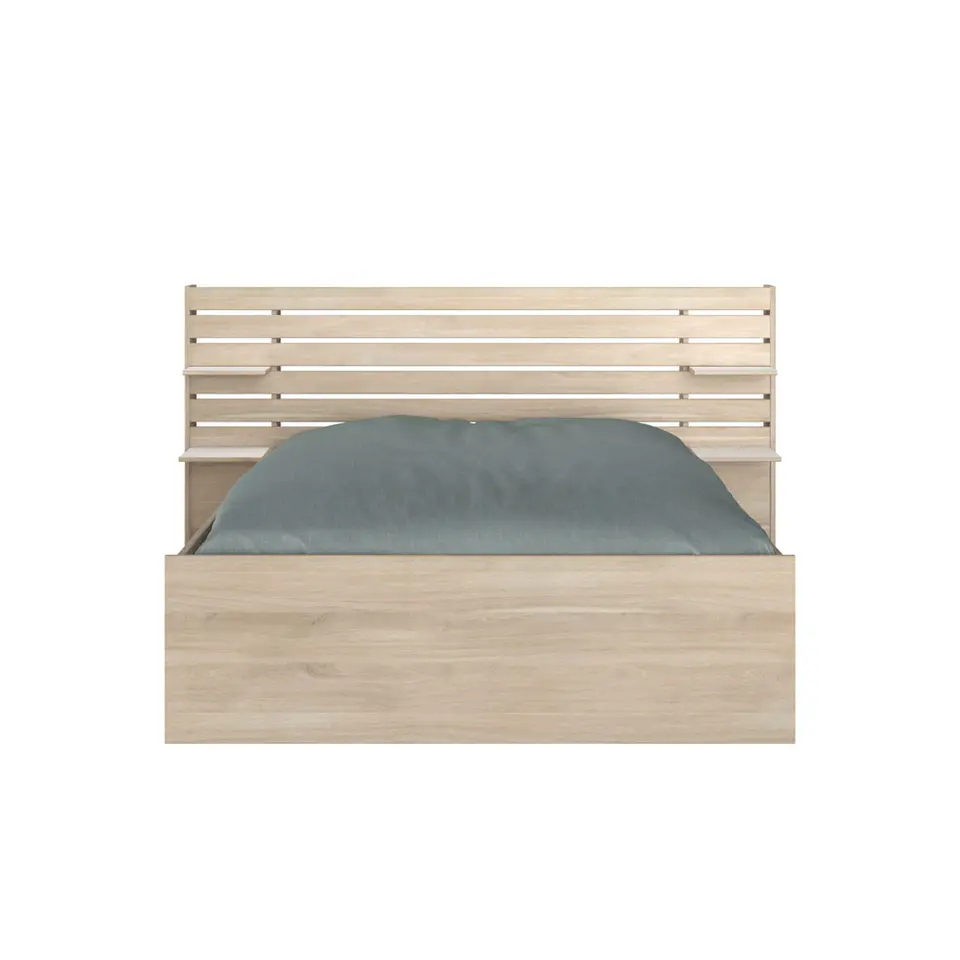 Bed Evi - eikenkleur - 140x200 cm