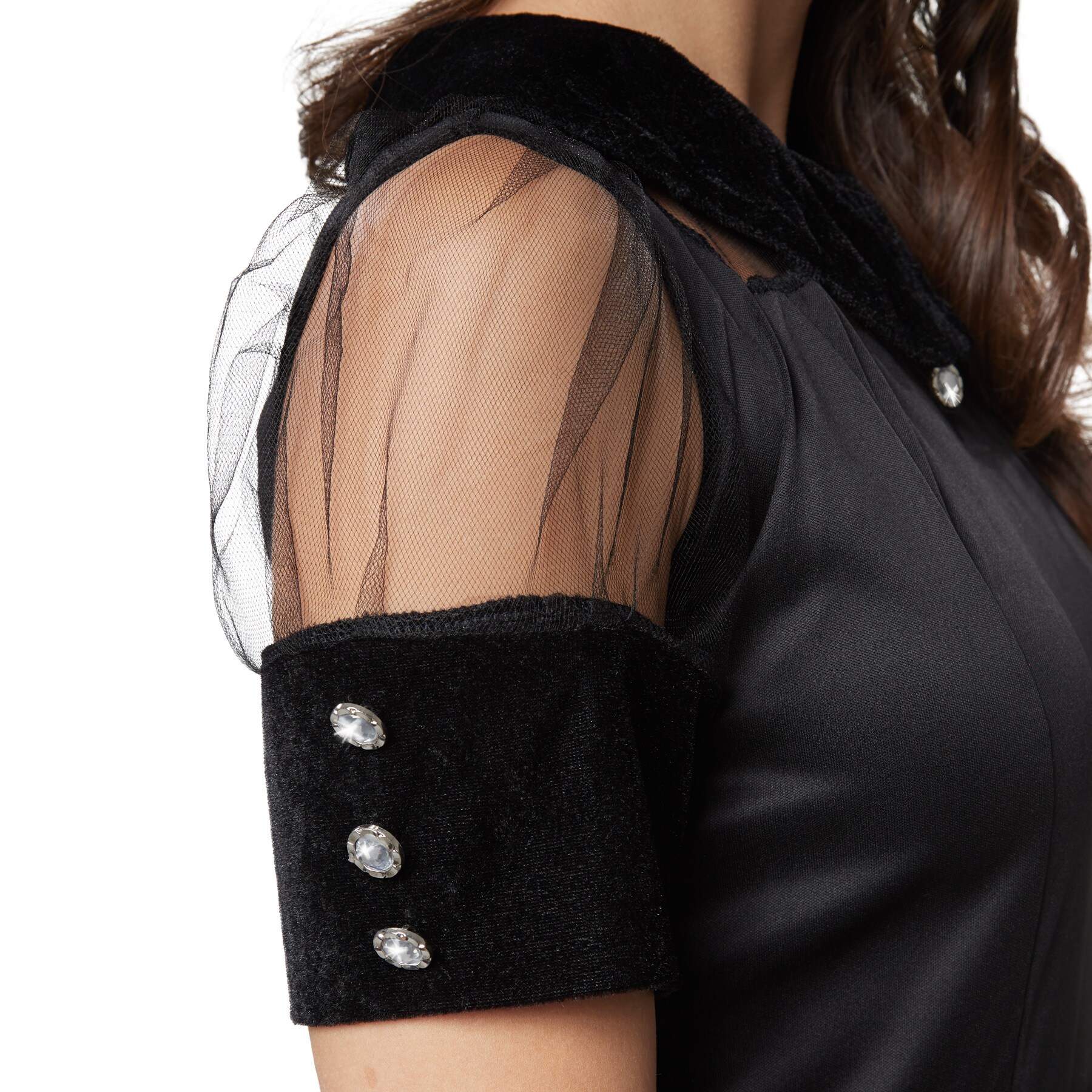 tectake® Frauenkostüm Schwarze Hexe Tarantella