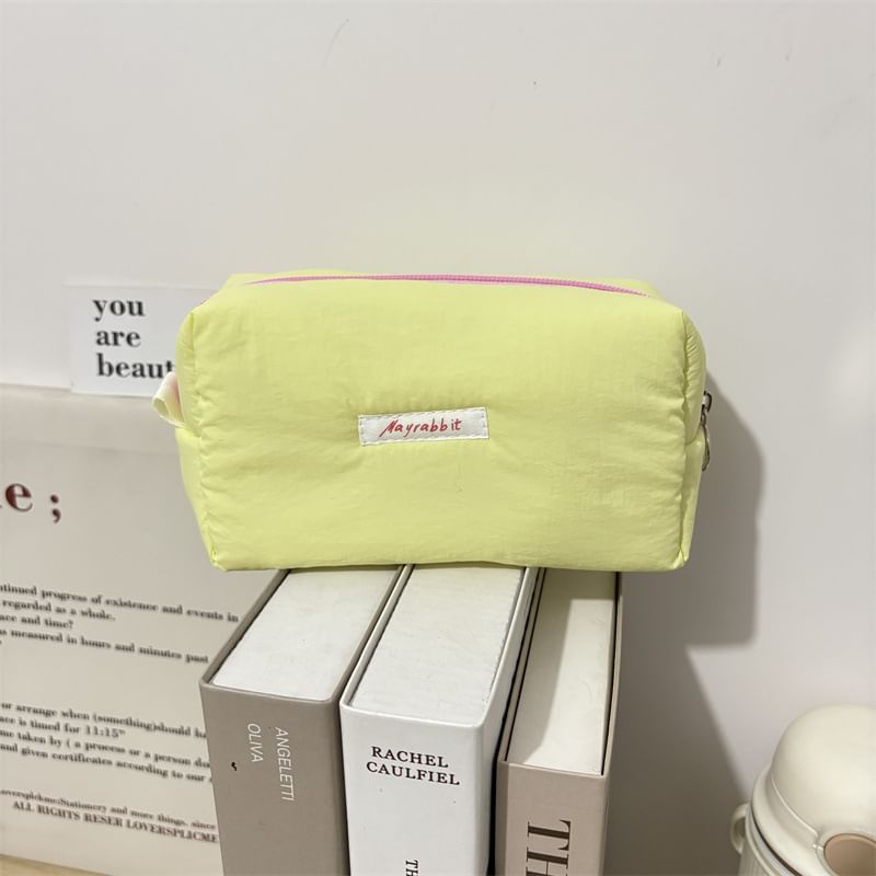 Milha - Letterapplicatie stoffen make-uptas / etui