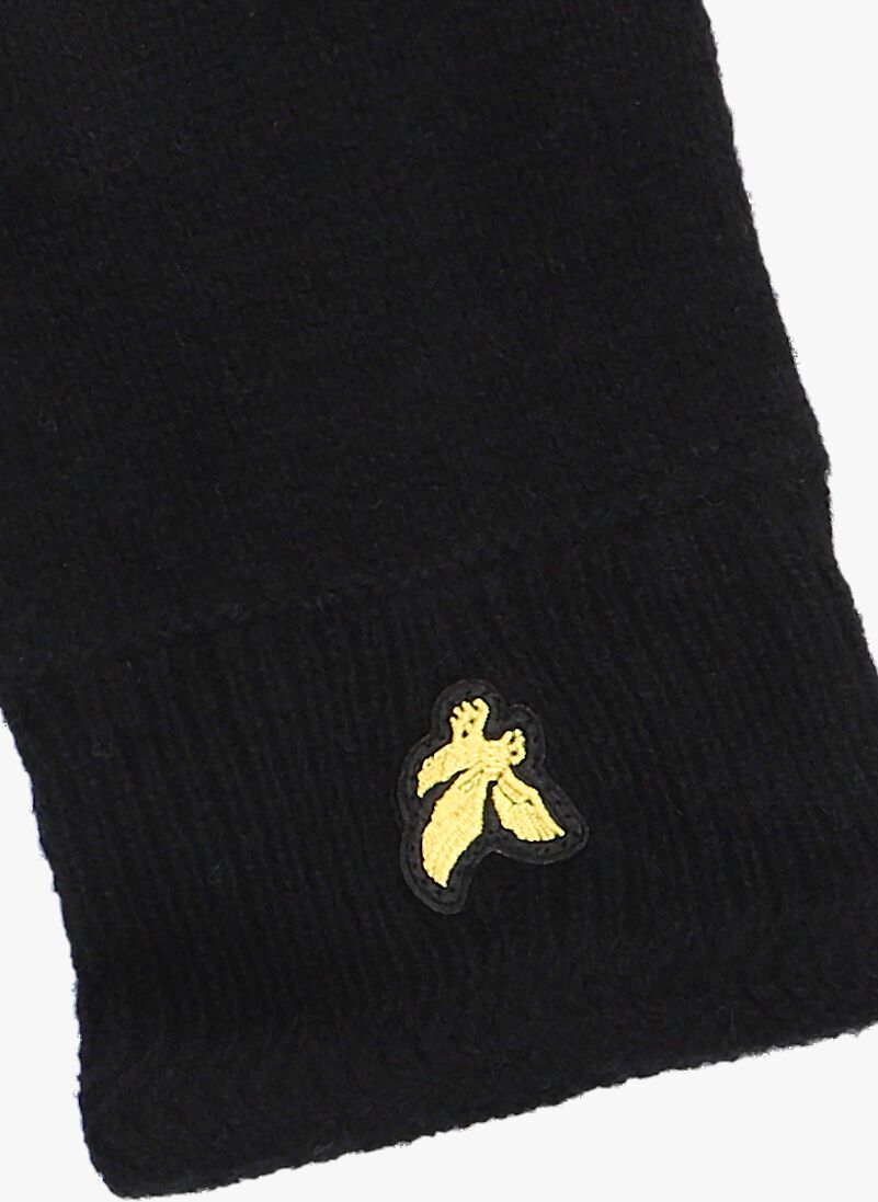 LYLE & SCOTT zwarte lyle & scott handschoenen racked rib gloves