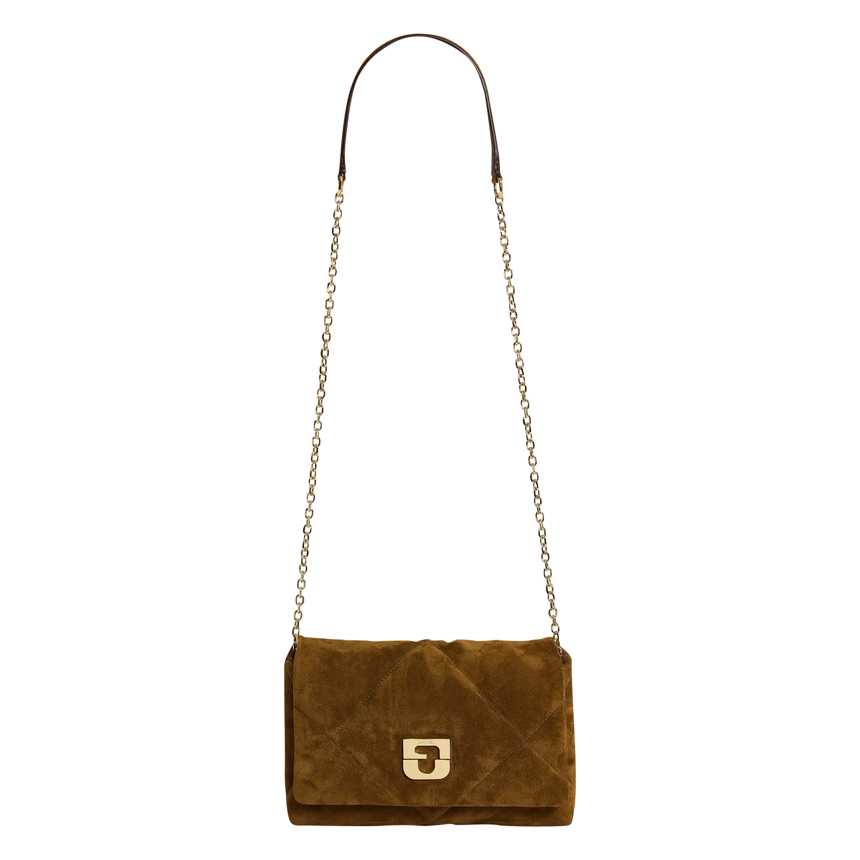 LE FANNY - Sac bandoulière en cuir velours | Beige