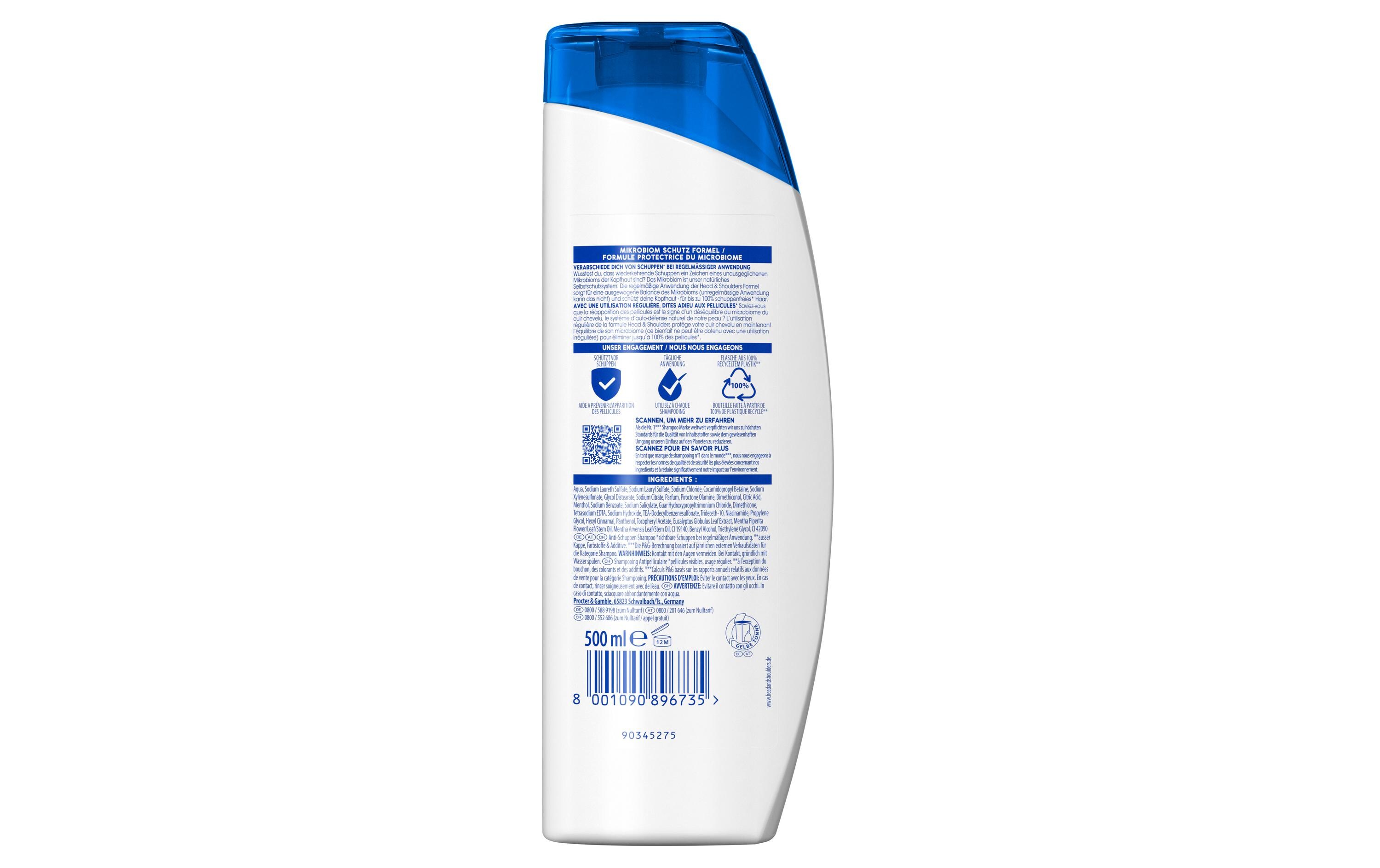 Shampoo Anti-Schuppen bei juckender Kopfhaut 500 mlHochwertiges Haarshampoo für gesunde Haare