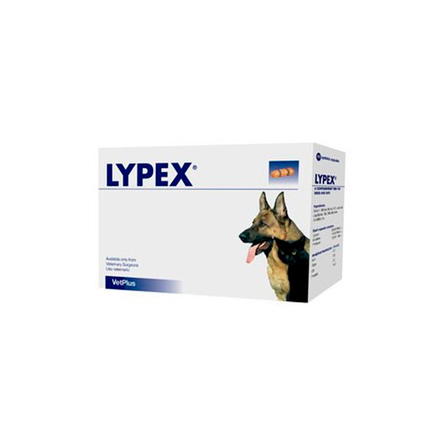 Comprimidos de suplemento Vetplus Lypex para cães