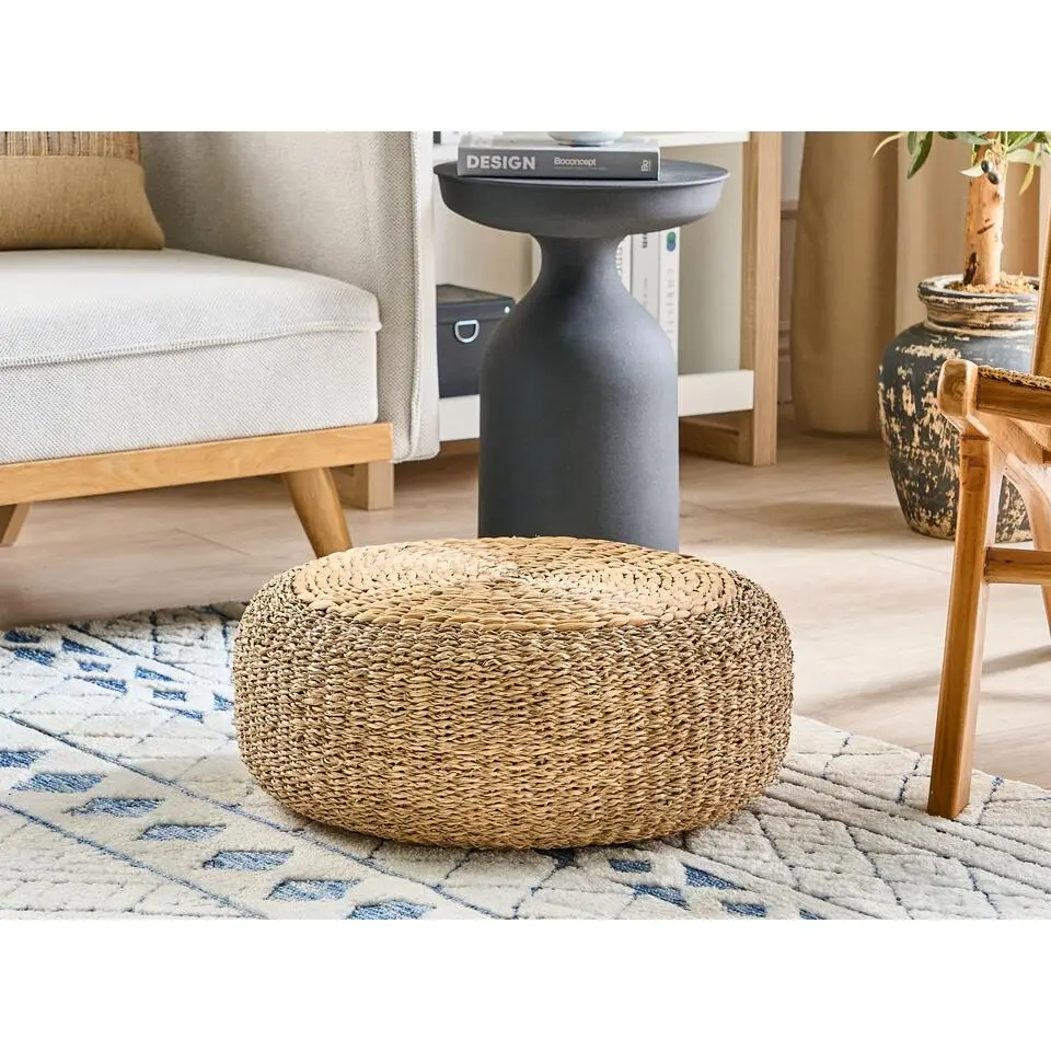 BACKAN - Poef - Natuurlijk - 50 cm - Waterhyacint
