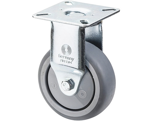 BS wielen, zwenkwiel A310.A85.100, rubber, Ø 100 mm, tot 65 kg, met plaat 60x60 mm