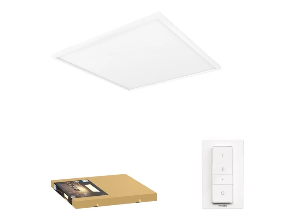 Philips Hue White ambiance Aurelle - Loftslampe - LED - 46.5 W - varmt til køligt hvidt lys - kvadrat - hvid