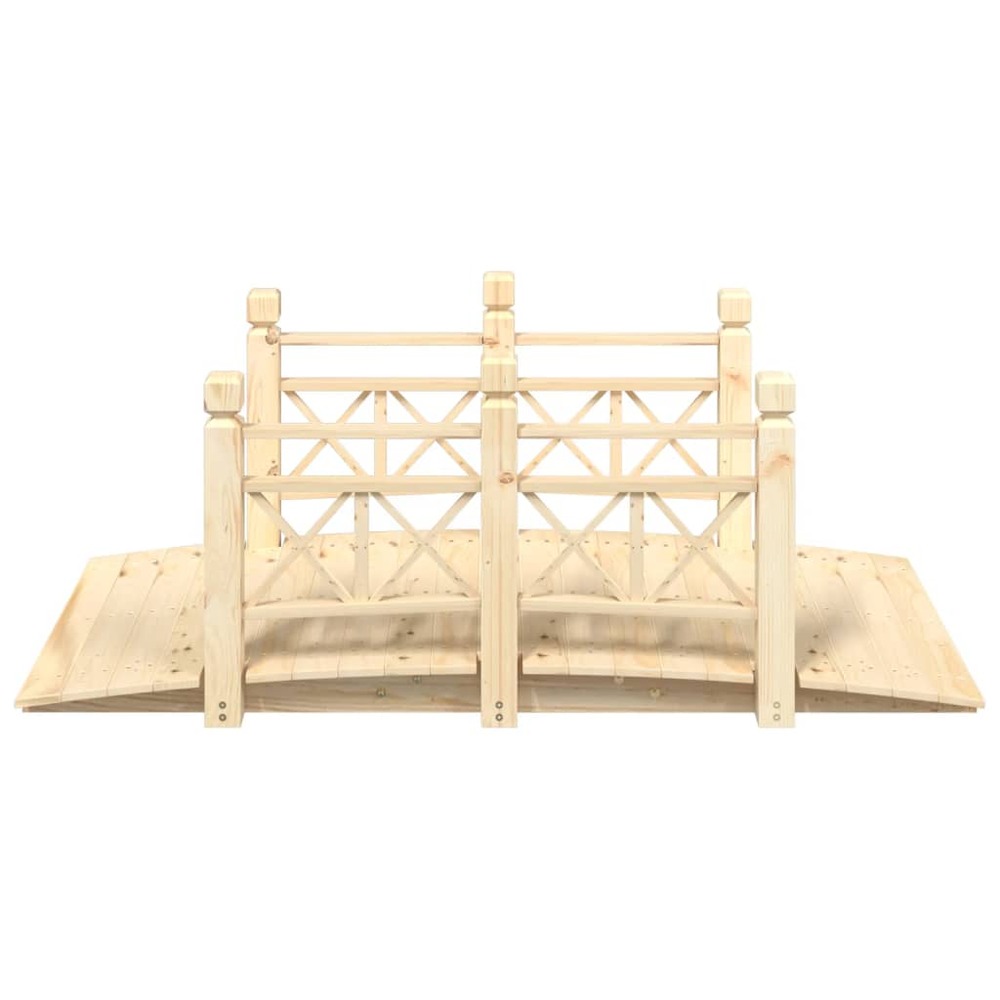 Pont de jardin avec garde-corps 150x67x56cm bois massif épicéa