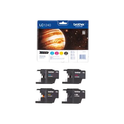Brother LC1240 - Pack de 4 - noir, cyan, magenta, jaune - cartouche d'encre originale