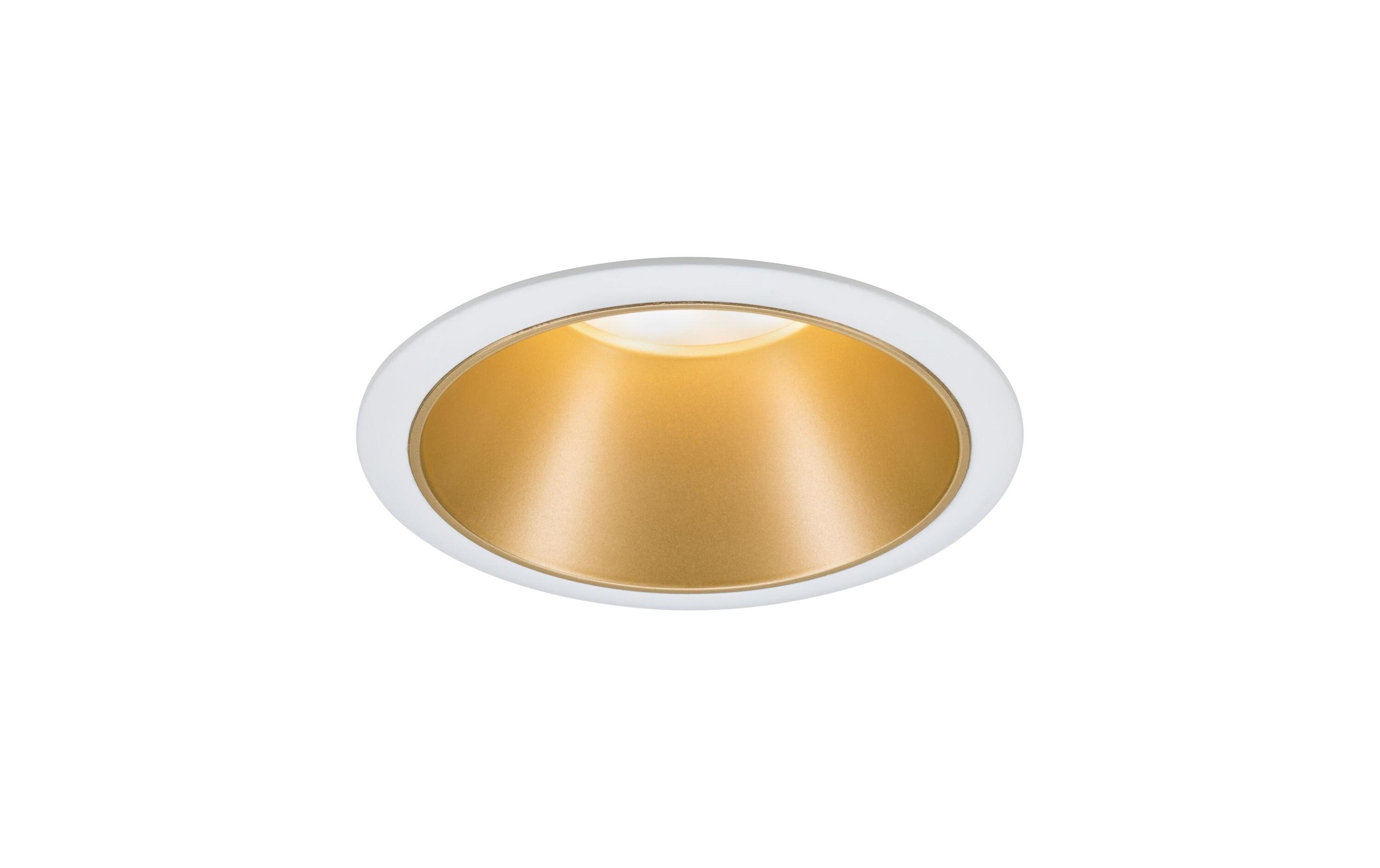 Einbauspot Cole, 1 x GU10, 10 W, Weiss/ GoldSpotleuchte