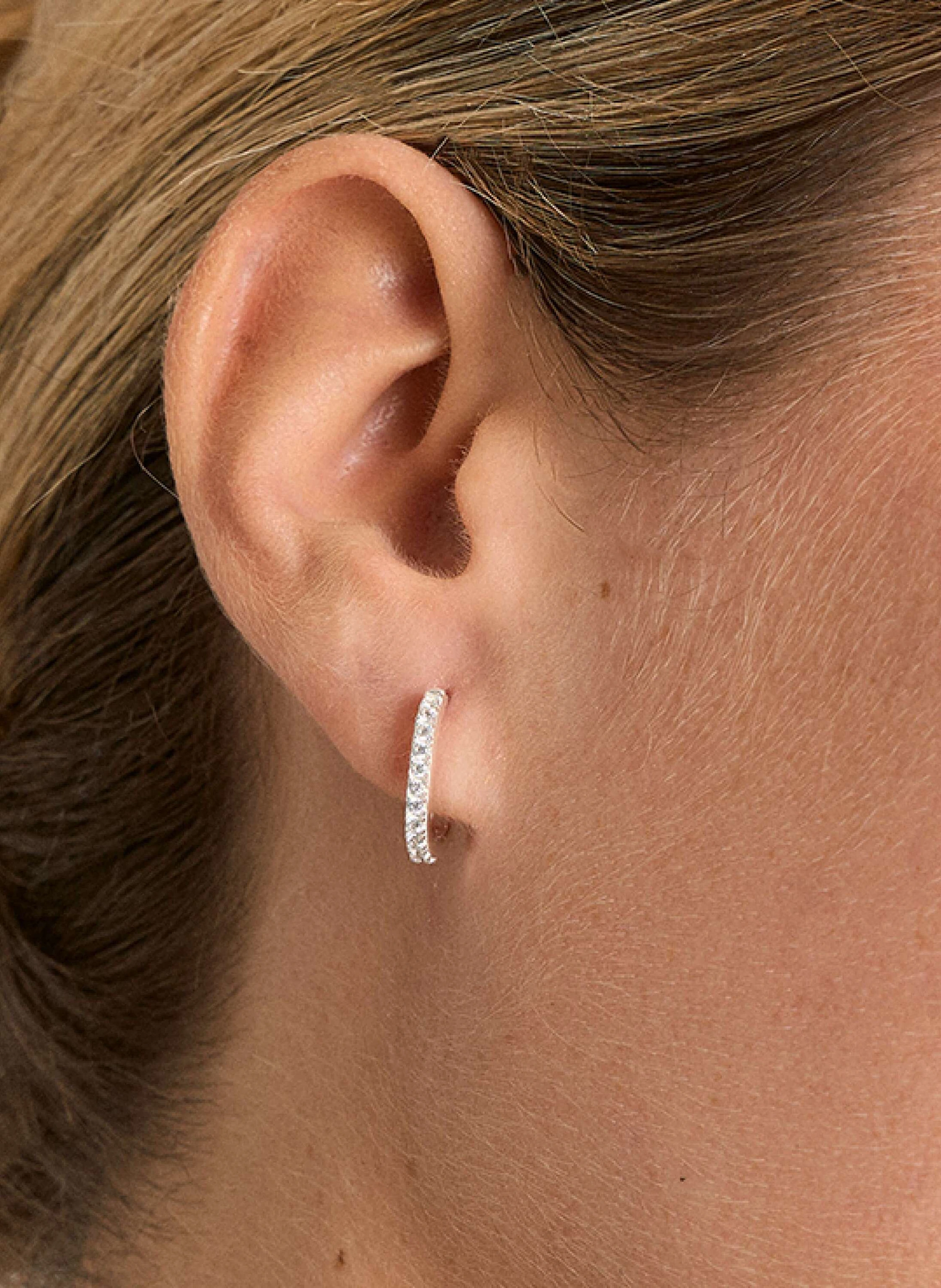 Pompidou Creolen CHLOE SLIM PAVé by GLAMBOU