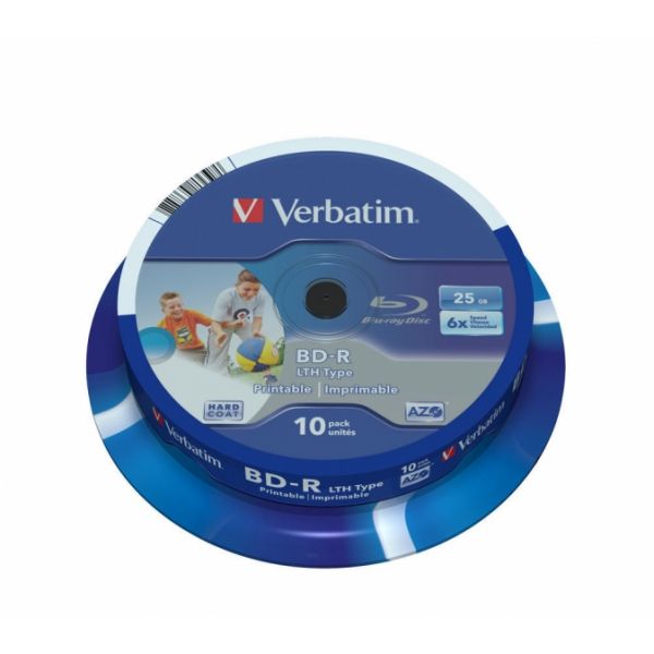 Verbatim 1x10 BD-R Blu-Ray 25 GB 6x Velocidade DL - 43804
