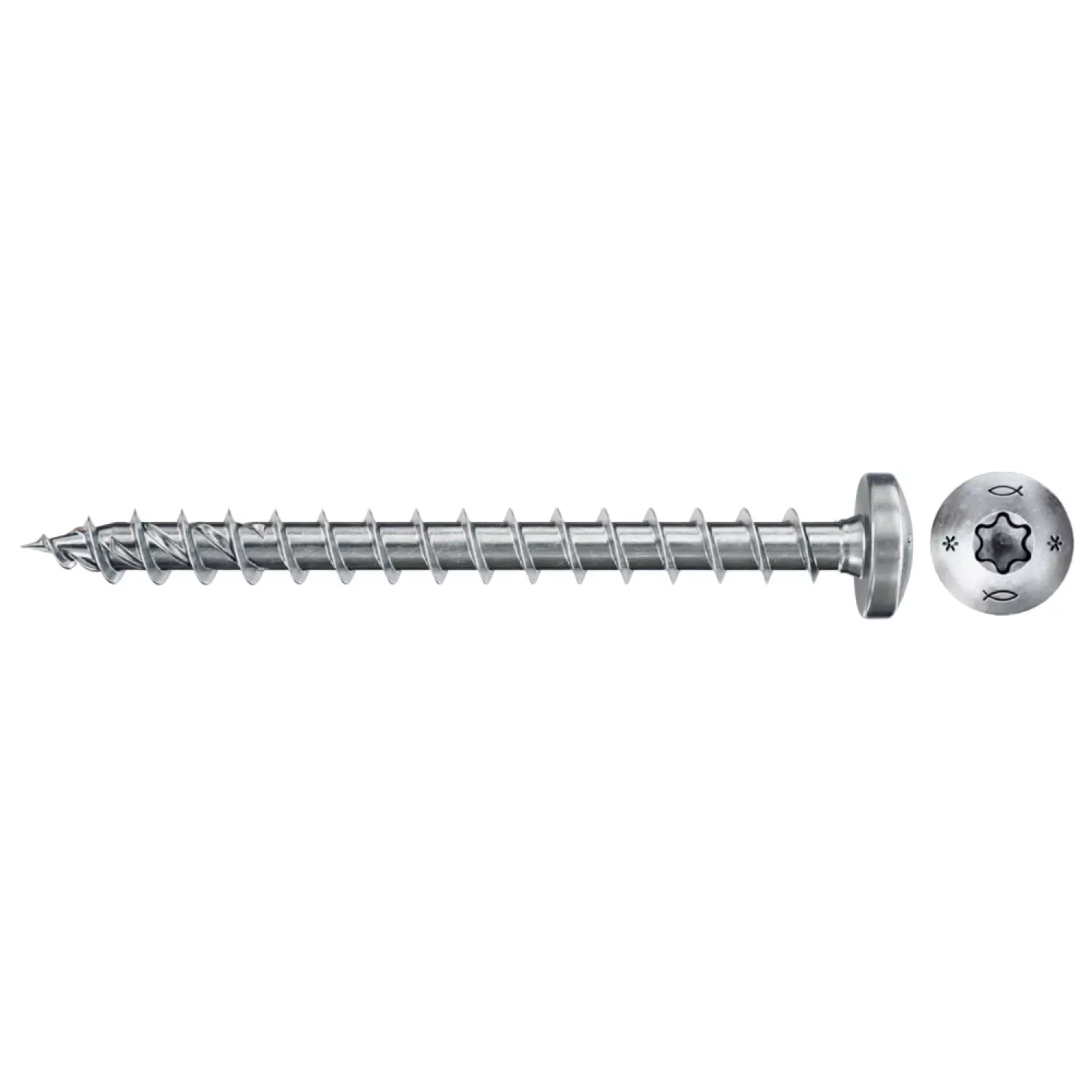 Fischer 670441 spaanplaatschroef Power-Fast II 5,0 x 70 TX20 - bolkop - voldraad - blauw verzinkt (50st)