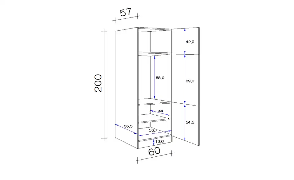 Geräteumbauschrank Ede 200 cm