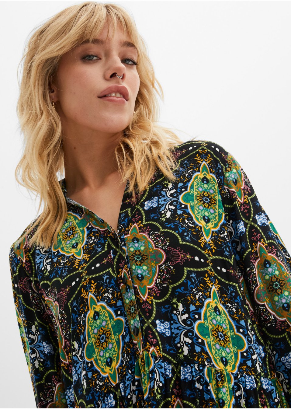 Robe midi à imprimé