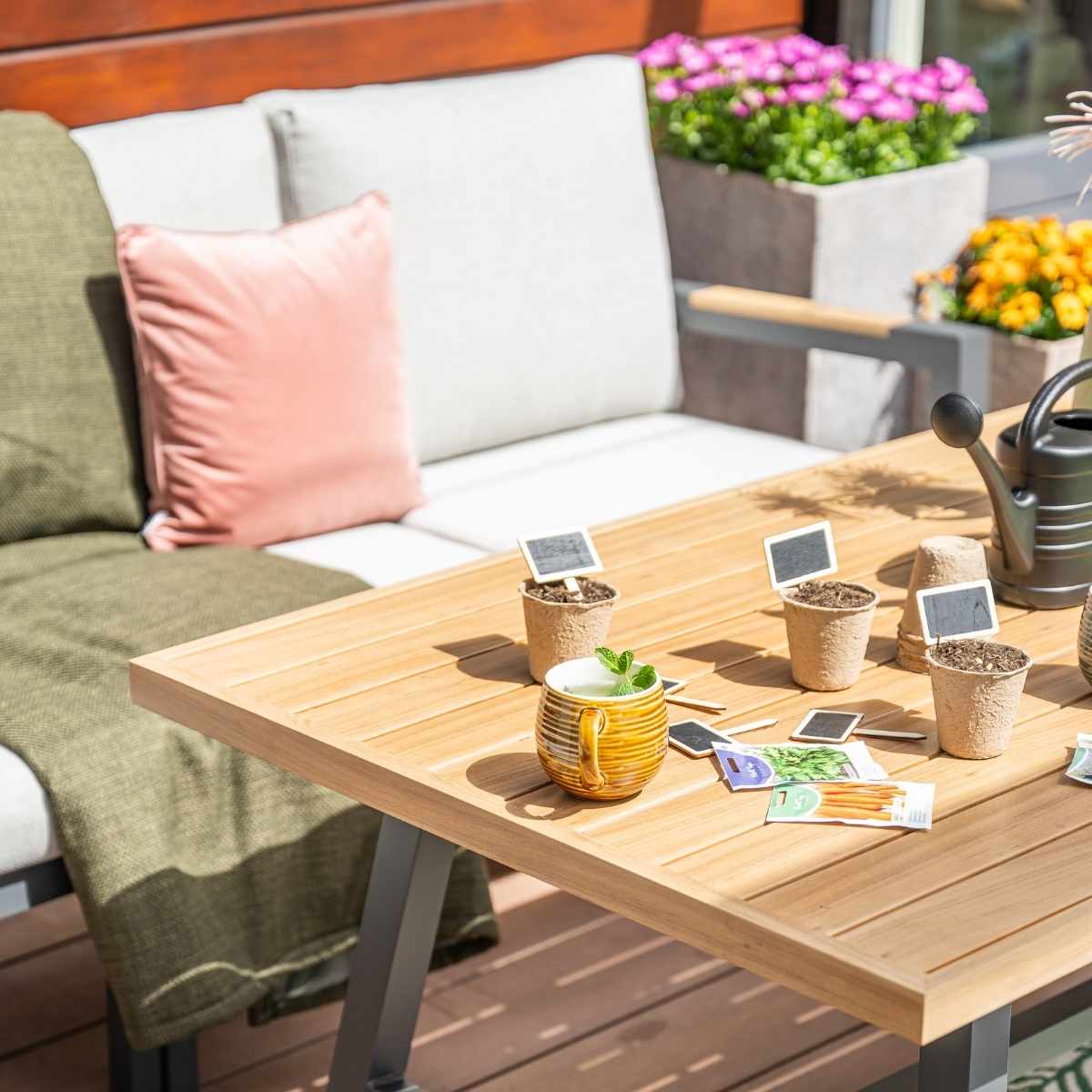 Garden Impressions Lissabon 6-delige loungediningset - Sand