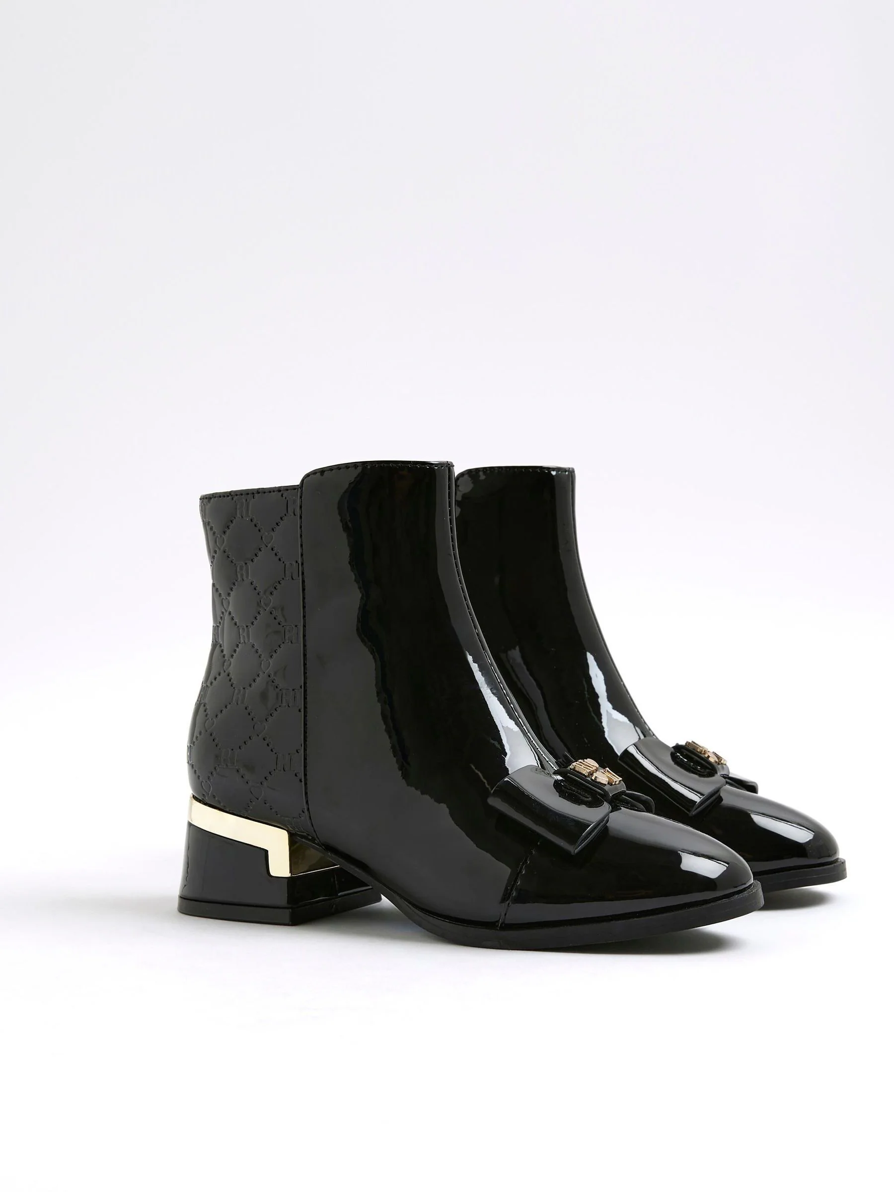 River Island Bow Front Heeled Boots