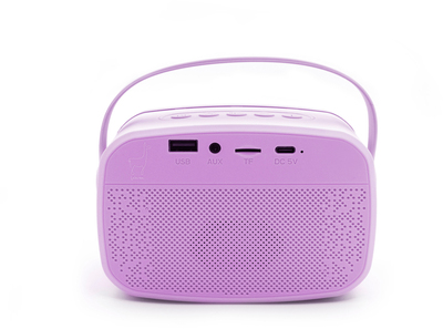Lalarma Karaokesett med LED-lys & 2 Mikrofoner, Lilla