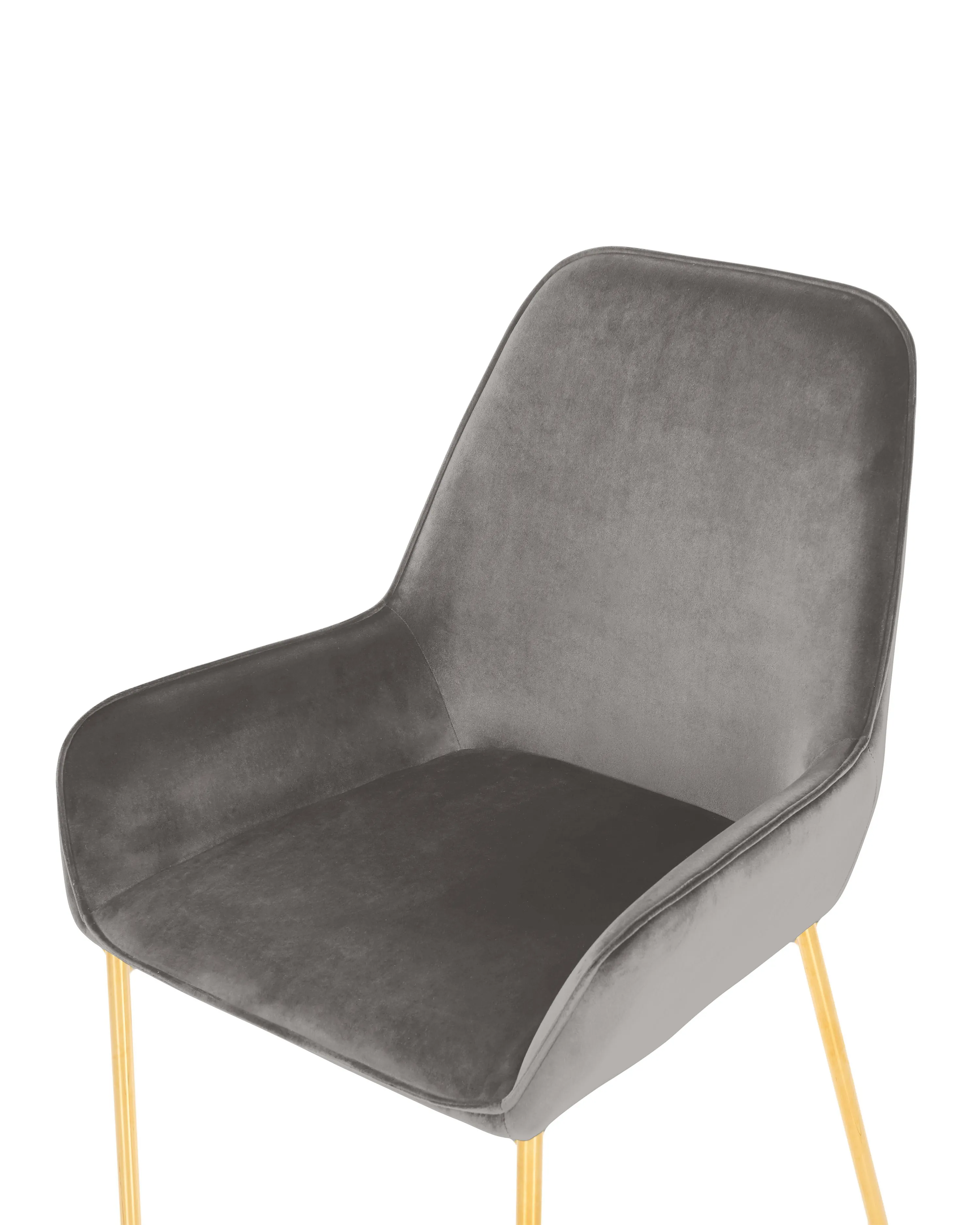 Set van 2 eetkamerstoelen LOVERNA Fluweel Grijs