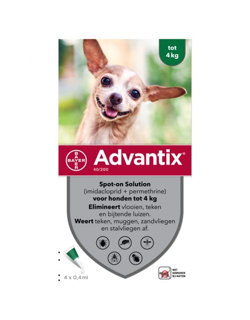 Advantix Spot On 40 0.4 ml - Anti vlooien en tekenmiddel