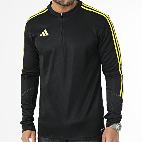 Tee Shirt Manches Longues A Bandes Tiro 23 IC1579 Noir